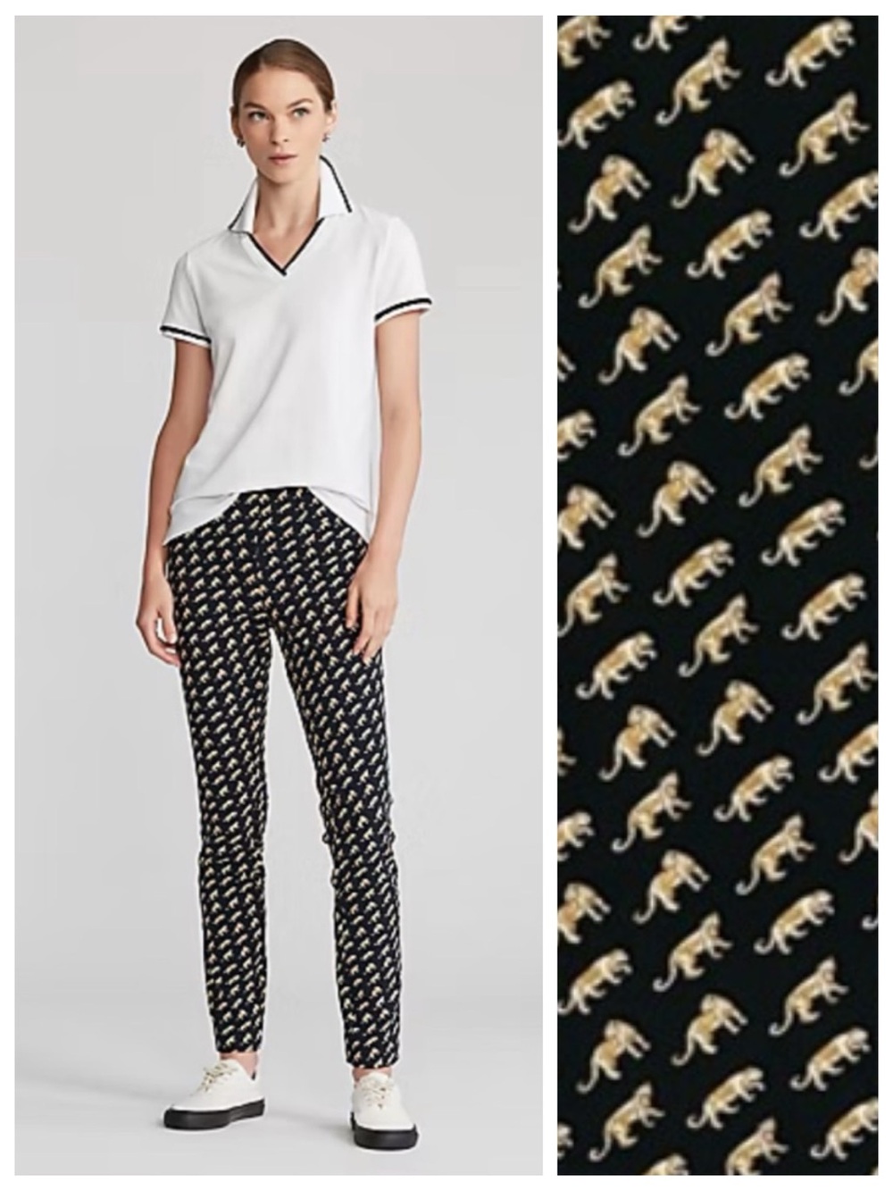 RLX Ralph Lauren Women's Leopard Print Eagle Pants | Size 4 | EUC | Preppy